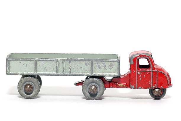 istock Old toy car mechanical horse and trailer 91214828