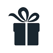 istock Simple gift box icon. Single color design element isolated on white. Gift giving and receiving, holiday, birthday, celebration concept. 912149768