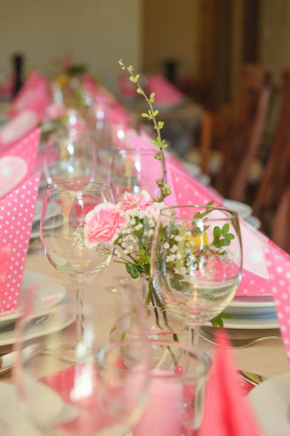 istock Table Decoration In Pink Color 912150300