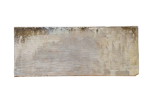 Old Mortar sheet and wood texture for banner isolate on white background