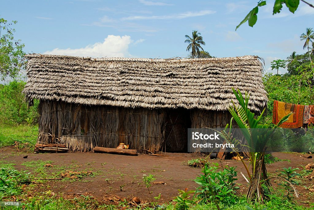 アフリカの小屋 - かやぶき屋根のロイヤリティフリーストックフォト