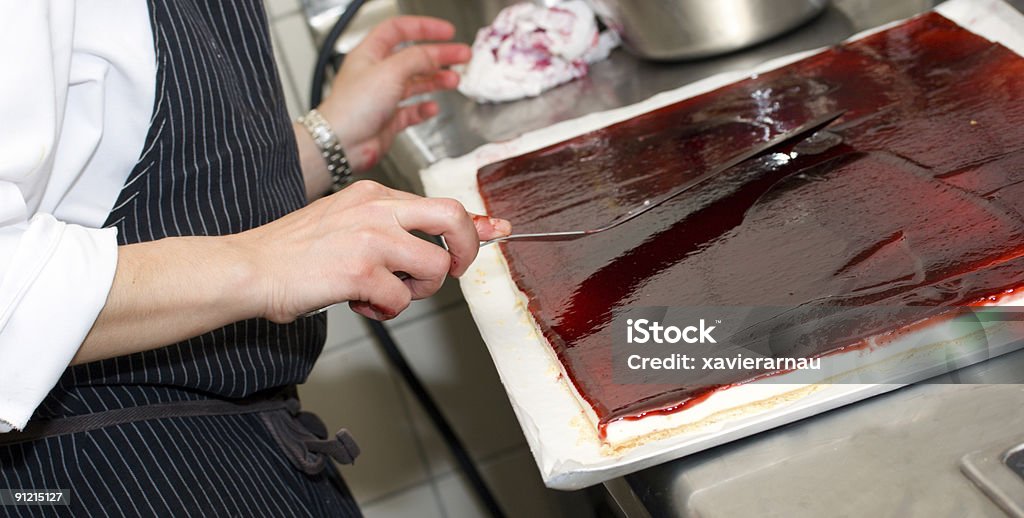 Cheese cake. Preparation of a cheese cake. Cheese Stock Photo