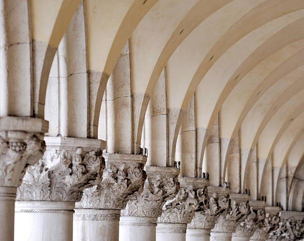 Detail of the Doge's Palace Palazzo Ducale in Venice, Italy
