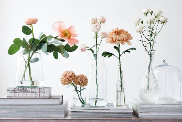 istock pastel cut flowers in a glass vase 912153118