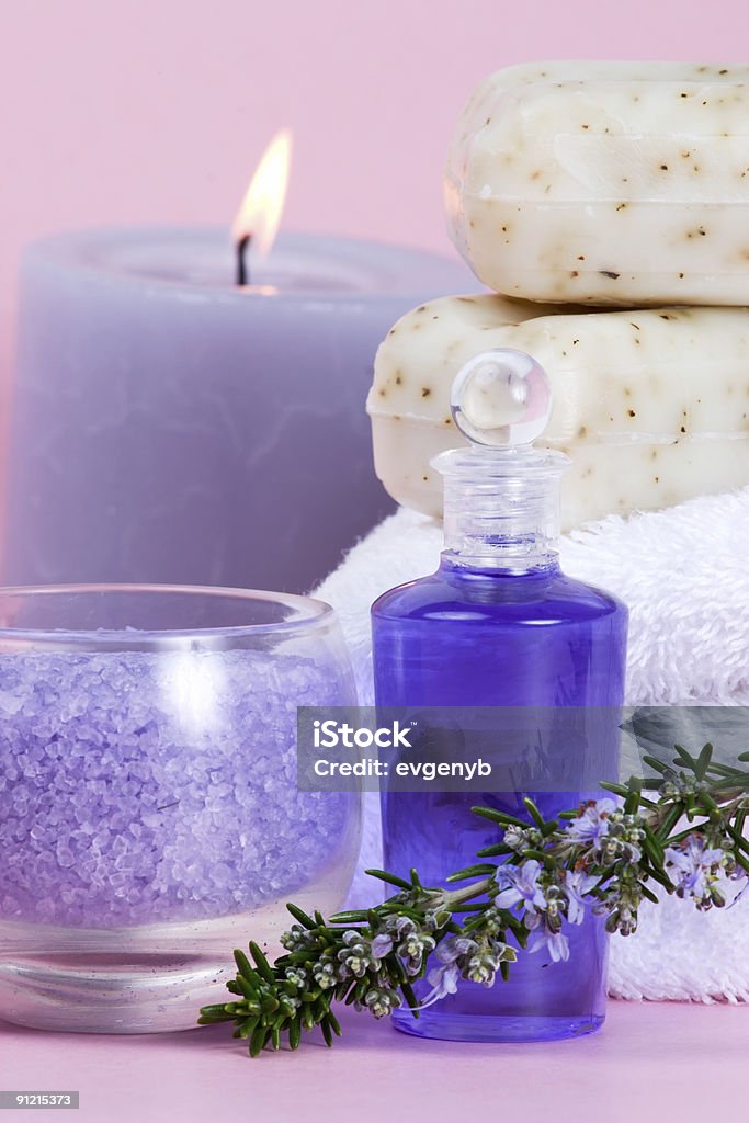 Rosemary spa conjunto - Royalty-free Alecrim Foto de stock