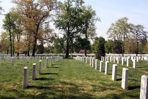 istock Rows of Tombstones 91215383