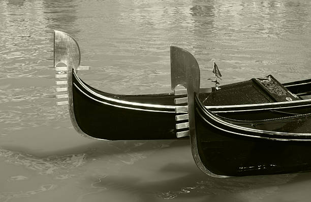 istock Two gondolas on Grand Canal in Venice 91215859
