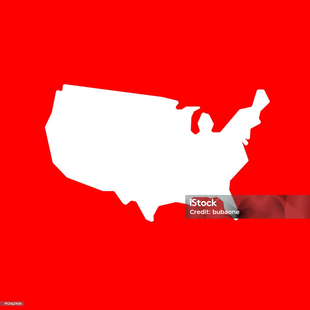 Simples mapa de país dos EUA. - Vetor de EUA royalty-free