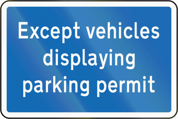 istock New Zealand road sign - Vehicles with parking permit exempt 912171982
