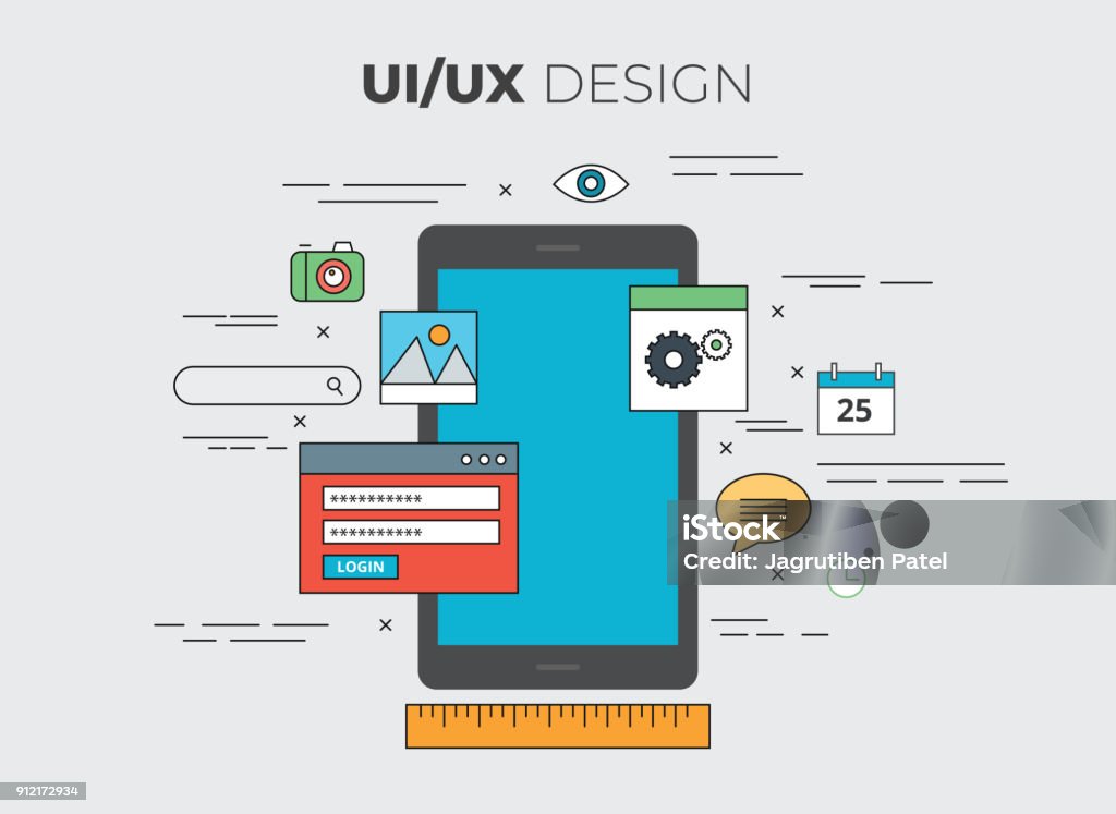 Software Development Design App Mobile And Software App Design And Development Stock Illustration ...