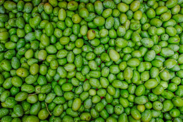 istock Green olives, fresh and raw. 912173158