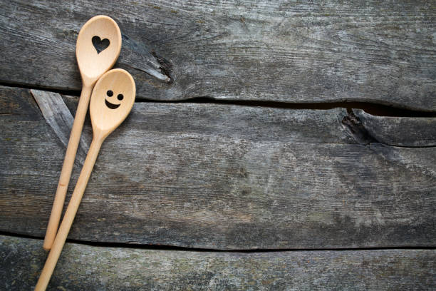 funny carved wooden spoon