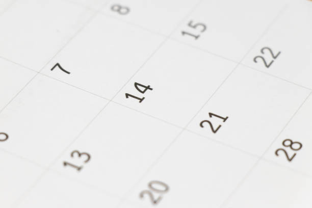istock Calendar focus on number 14 background (Concept for 14 February, happy valentine day) 912199580