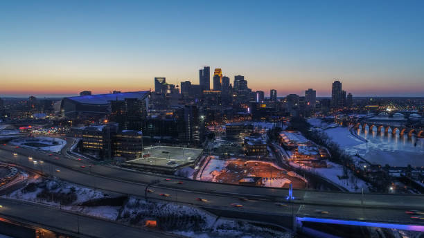 istock Downtown Minneapolis Skyline at Sunset 912201056