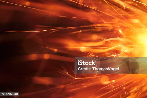 istock Abstract Red Sparks - Background Party New Year Celebration Technology 912207548