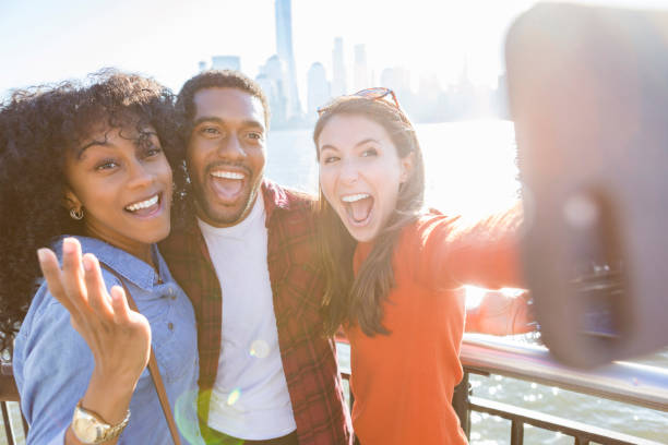 istock Fun friends take selfie on vacation 912208738