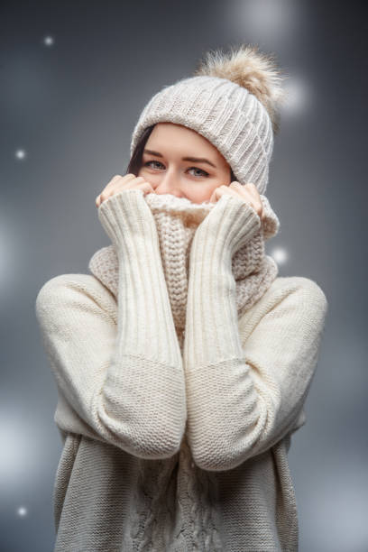 istock Female in warm winter sweater. 912208820
