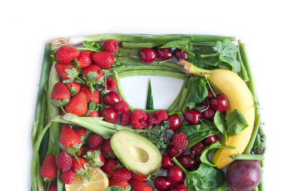 istock Weighing scales made of food 912212896