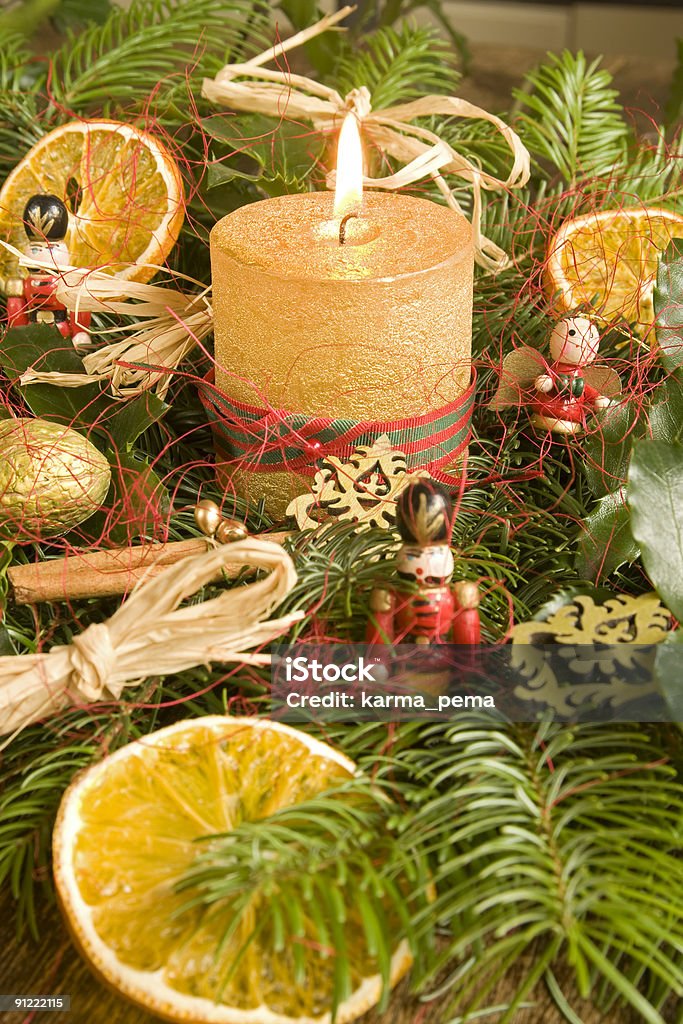 Christmas candle  Candle Stock Photo