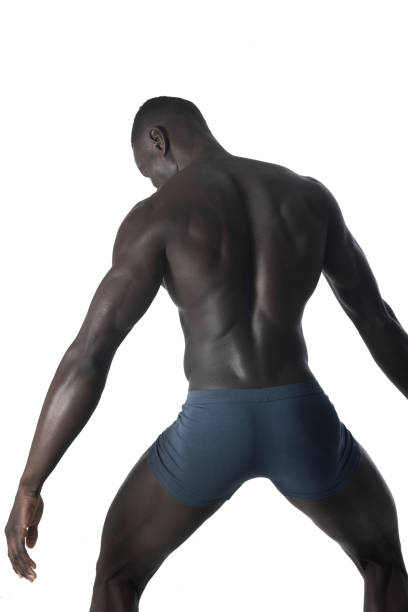 istock portrait of a black athletic man on his back 912226174