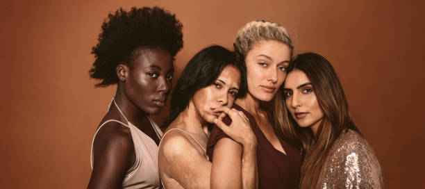 istock Women friends with different skin types 912227834