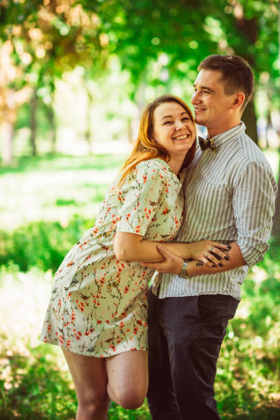 istock Beautiful couple on a natural background 912230226