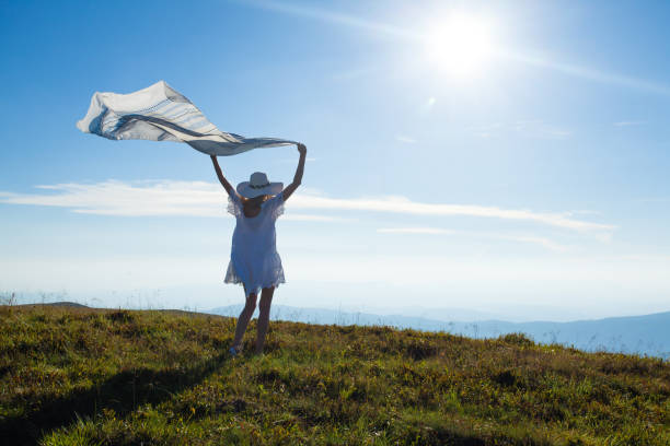 istock Unity of the girl with nature 912230516