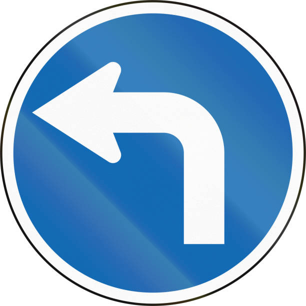 istock New Zealand road sign RG-12 - Turn left 912235370