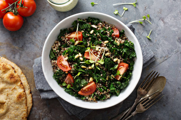 istock Kale and quinoa salad with tomatoes 912239146