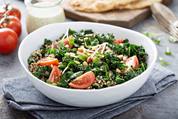 istock Kale and quinoa salad with tomatoes 912239574