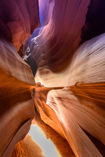 istock Small Path through Upper Antelope Canyon. Natural rock formation in beautiful colors. Beautiful wide angle view of amazing sandstone formations. Near Page at Lake Powell, Arizona, USA 912243246