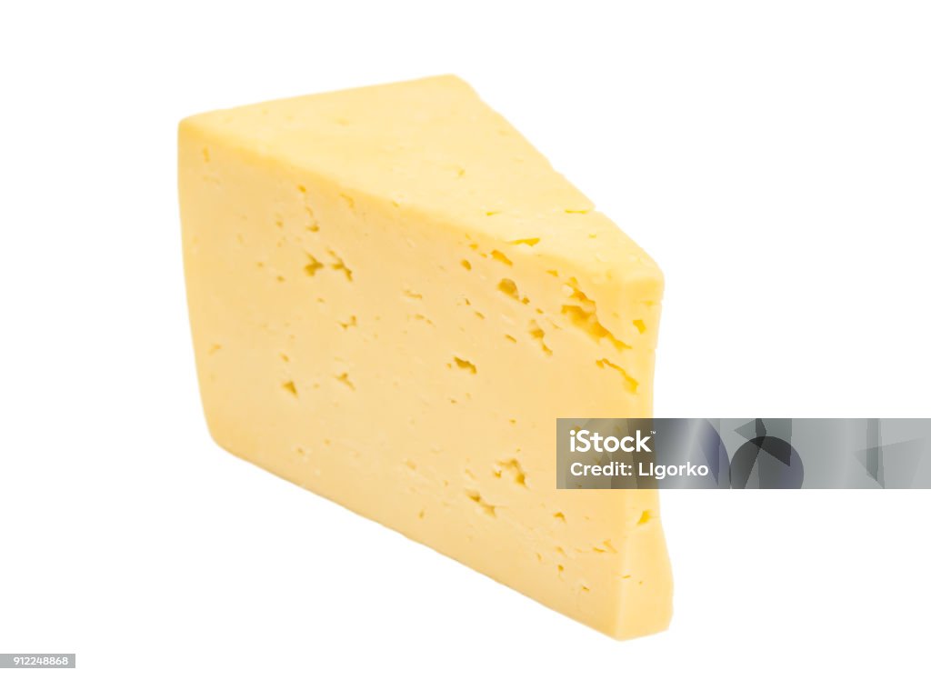 Cheese isolated on a white background. Cheese Stock Photo