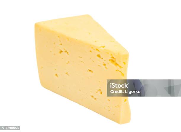 Cheese Isolated On A White Background Stock Photo - Download Image Now - Cheese, Cheddar Cheese, Cut Out