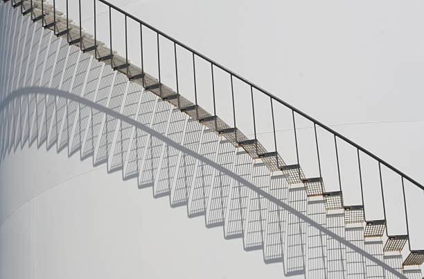istock Oil Tank Stairs and Their Shadows 91225382