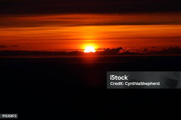 Sunset From Mt Baker Stock Photo - Download Image Now - Bay of Water, Cloudscape, Color Image