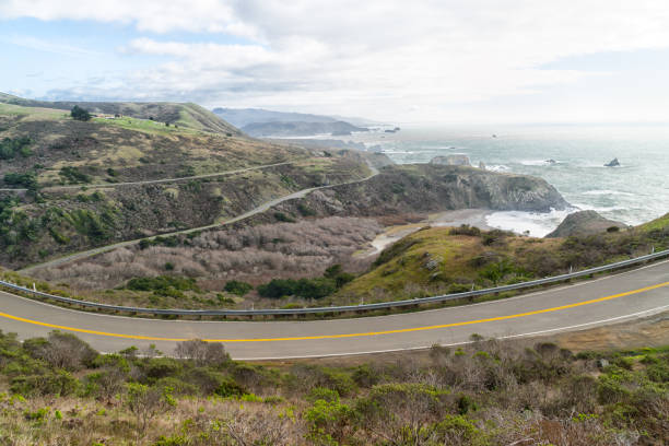 Northern California Coast looking toward sun in Sonoma County