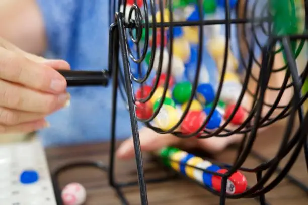 Photo of Turning the Bingo wheel