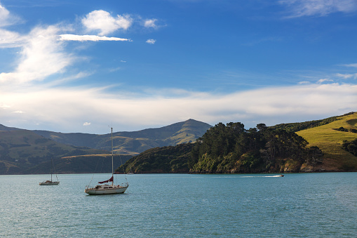 Ocean bay near Akaroa, New Zealand