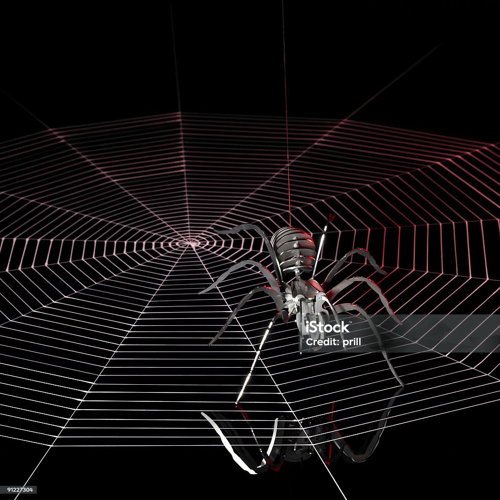 Araignée métallique et cobweb - Photo de Acier libre de droits