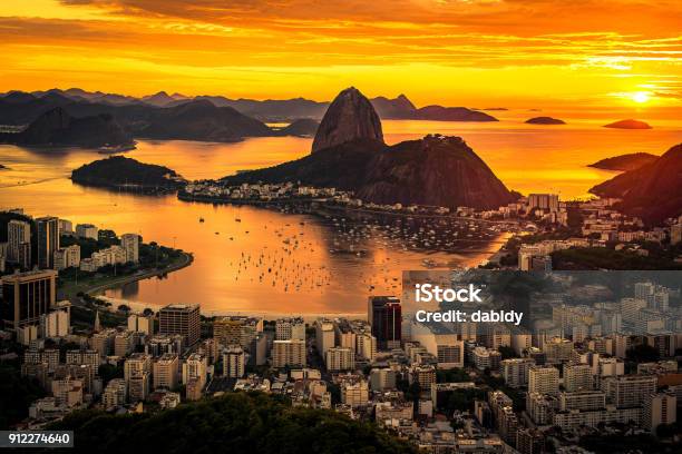 Sunrise In Rio De Janeiro Stock Photo - Download Image Now - Rio de Janeiro, Sunrise - Dawn, Brazil