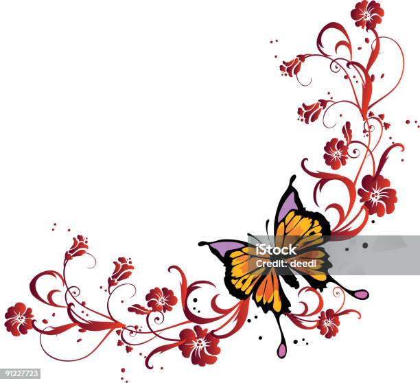 Butterfly Corner Stock Illustration - Download Image Now - Animal Wing, Art, Beauty
