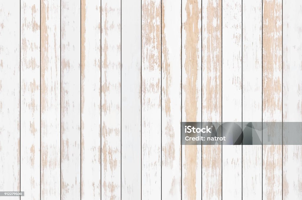 Planche de bois texture fond blanc, vector - clipart vectoriel de En bois libre de droits
