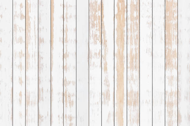 illustrations, cliparts, dessins animés et icônes de planche de bois texture fond blanc, vector - old textured wood cracked