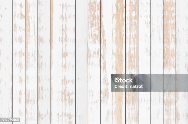 White Wood Plank Texture Background Vector Stock Illustration - Download Image Now - Wood - Material, White Color, Backgrounds