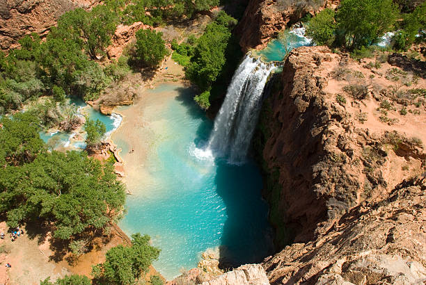 Havasu Falls on Havasupai tribal lands in the Grand Canyon, Arizona.