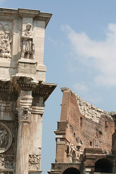 istock detailed statue with colloseum in the back 91228356