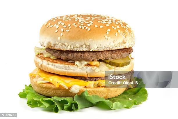 Hamburger Con Camas Dobles Foto de stock y más banco de imágenes de Alimento - Alimento, Alimentos cocinados, Bocadillo