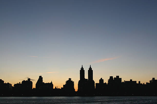 new york city, upper west side skyline stock photo