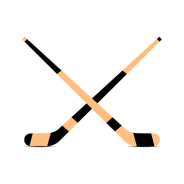 istock Ice Hockey Sticks. Two crossed ice hockey sticks. Vector illustration 912288082