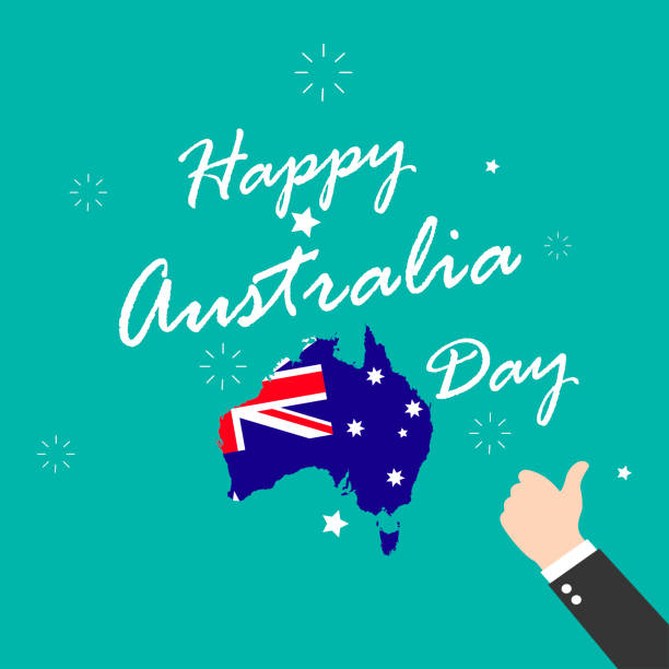 ilustraciones, imágenes clip art, dibujos animados e iconos de stock de día de australia feliz. territorio y bandera de australia. ilustración de vector - sydney australia